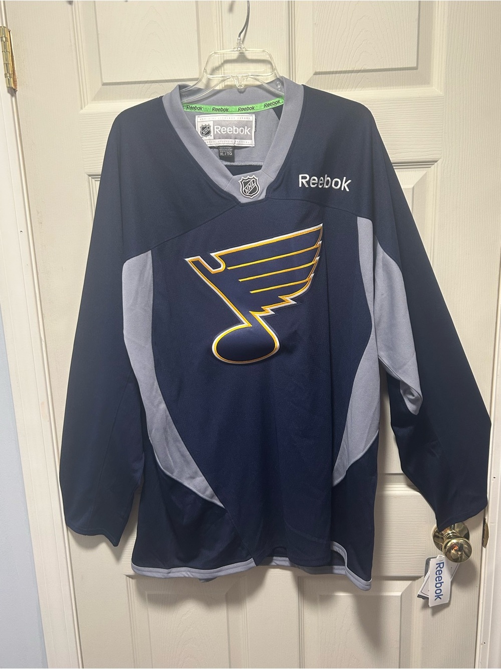 Reebok St. Louis Blues Practice Jersey Adult XL Navy Blue Blank NWT